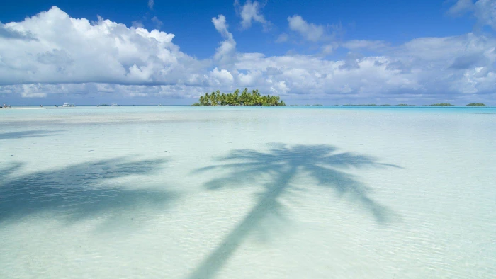 Ocean Clouds Nature Islands Palm Trees Tahiti Skyscapes Beaches Background Images 2k