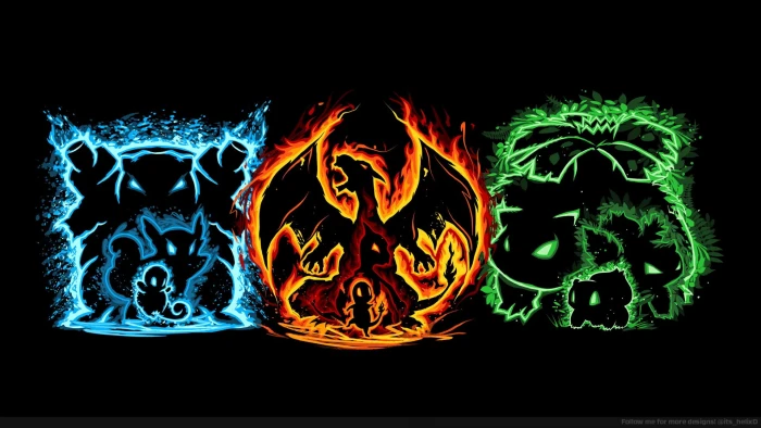Pok mon Bulbasaur Squirtle Charmander Wartortle Blastoise 2k