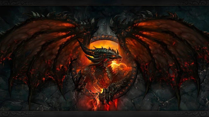 red and black dragon wallpaper world of warcraft fire face 2k