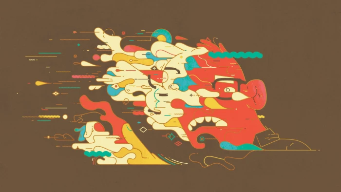 red and white abstract illustration vector digital art simple background 2k