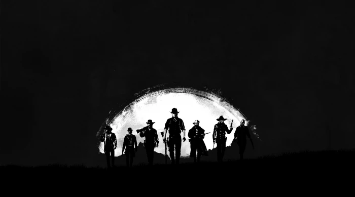 Red Dead Redemption 2 Dark Games Western blackandwhite 2k 4k
