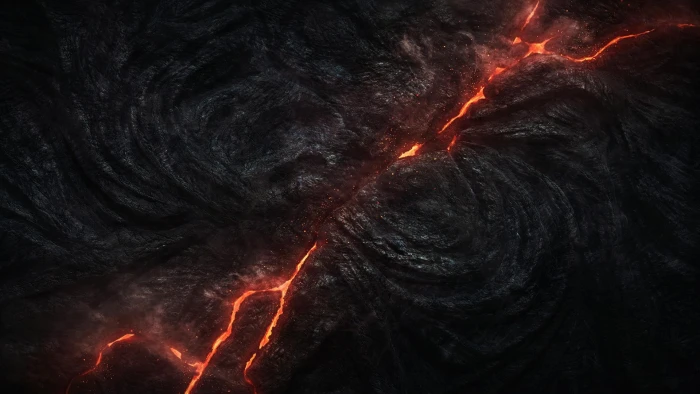 red lava volcano smoke nature geology power in heat temperature 2k