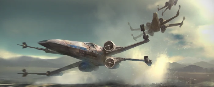 Star Wars Wing fighter artwork The Force Awakens 2k