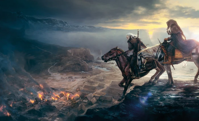 the city horse rider The Witcher 3 Wild Hunt 2k