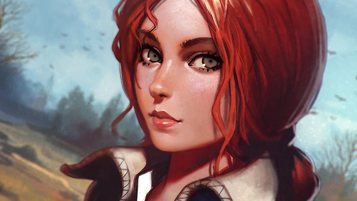 The Witcher 3 Wild Hunt fantasy girl video games Triss Merigold 2k