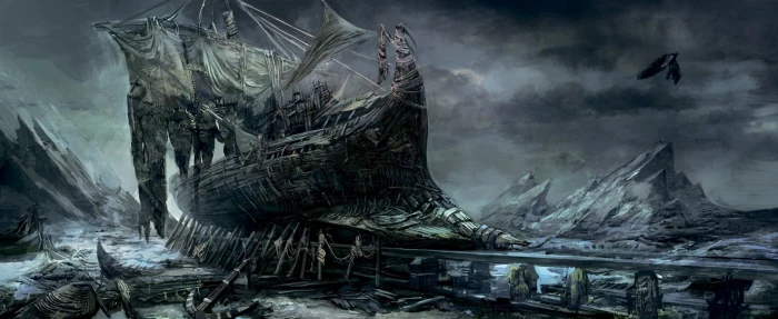 The Witcher 3 Wild Hunt Boat spooky architecture 2k