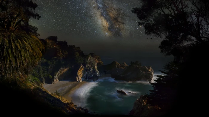 tree usa santa lucia mountains pacific ocean bay astronomy 2k