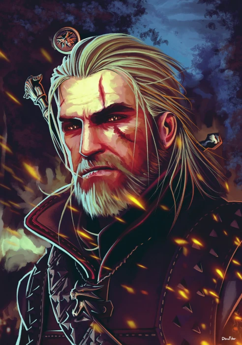 white hair The Witcher White Wolf 3 Wild Hunt