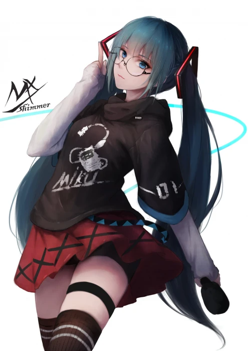 Hatsune Miku Vocaloid anime girls fan art portrait display