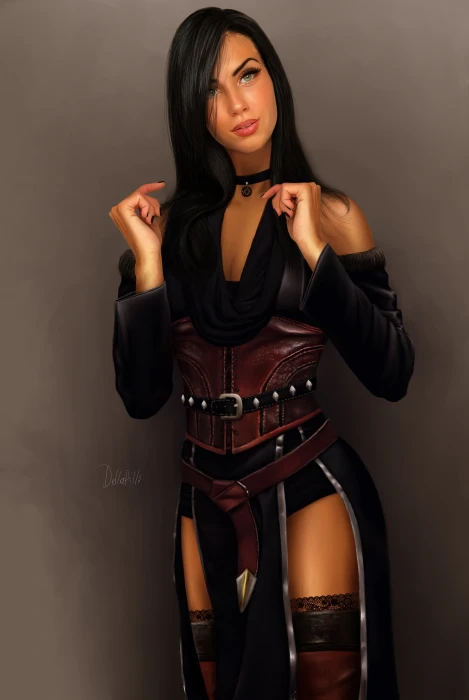 illustration Yennefer of Vengerberg Marlen Valderrama Alvar z