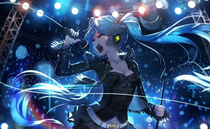 Hatsune Miku digital wallpaper anime girls Vocaloid 2k