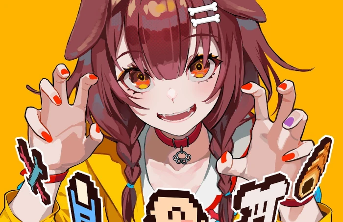 LAM Inugami Korone VTubers digital art artwork Hololive