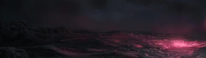 landscape view with lava HD wallpaper digital art fantasy 2k 4k