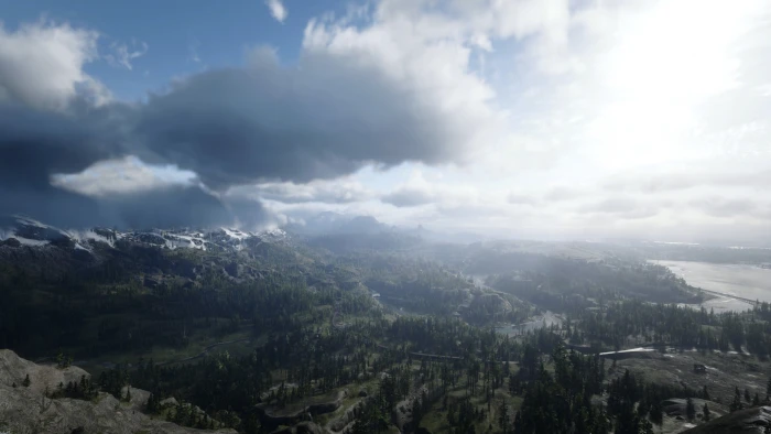landscape Red Dead Redemption 2 nature mountains lake 2k