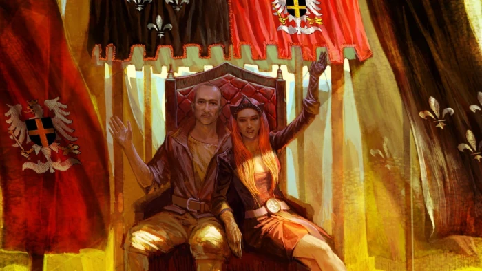 man and woman sitting on armchair illustration The Witcher religion