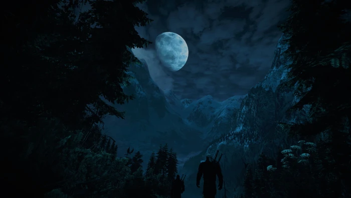 man in woods illustration The Witcher 3 Wild Hunt 2k