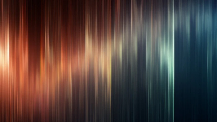 multicolored lights illustration orange lines abstract digital art 2k
