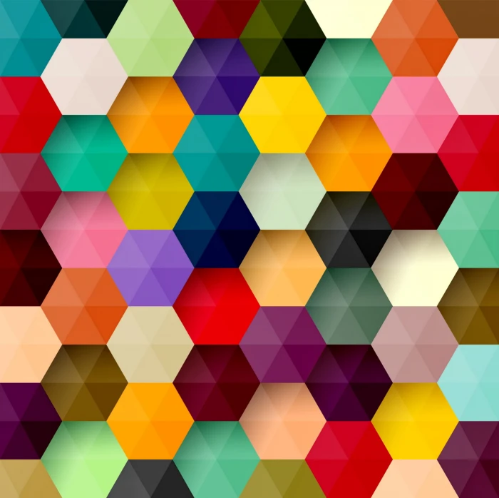 multicolored octagon illustration abstraction background colors 2k