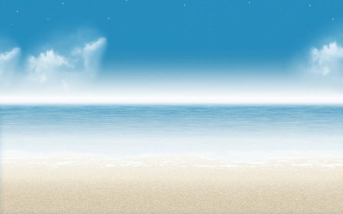 ocean and seashore beach sand sky horizon water cloud 2k