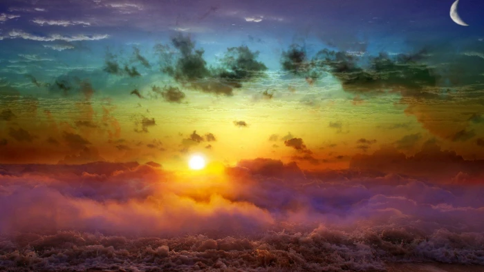 nature sun sunset sky atmosphere sunrise star silhouette 2k