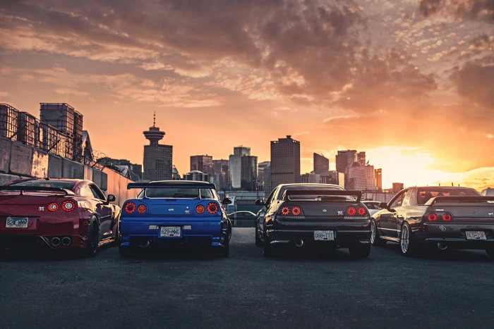 Nissan Skyline GT R city building exterior