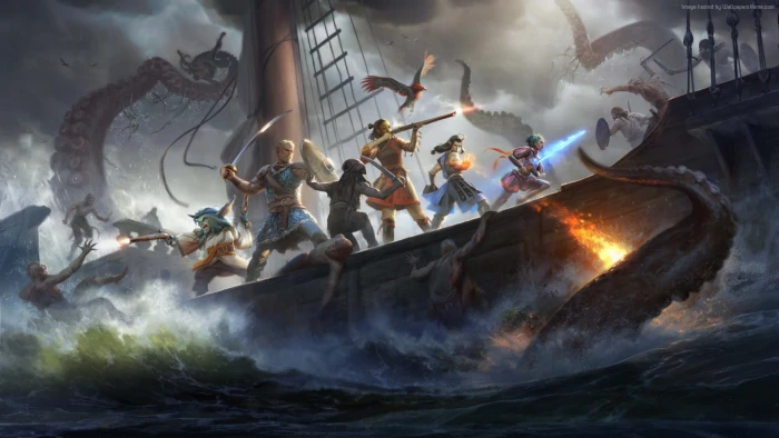 Pillars of Eternity 2 Deadfire screenshot water burning 2k