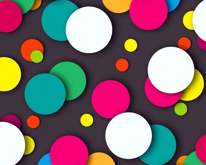 pink white and green polka dot wallpaper circles abstraction 2k