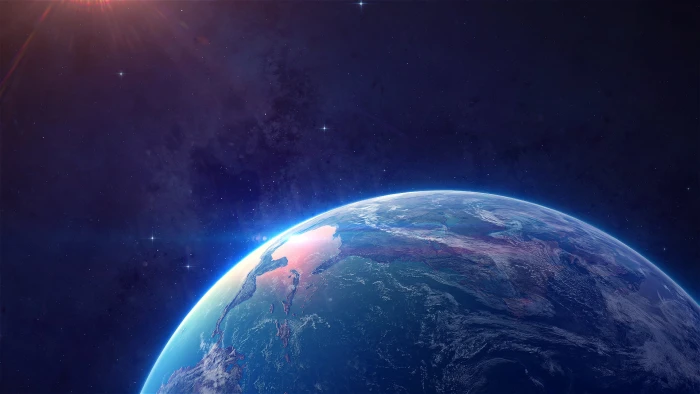 planet earth wallpaper painting space digital art 2k