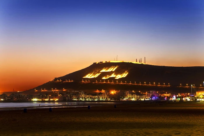 agadir sky architecture built structure illuminated water 2k