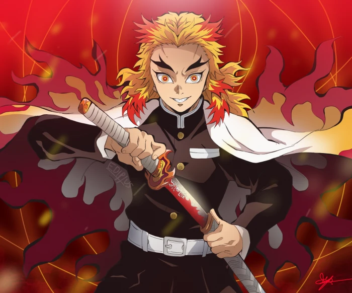 Anime Demon Slayer Kimetsu no Yaiba Kyojuro Rengoku 2k