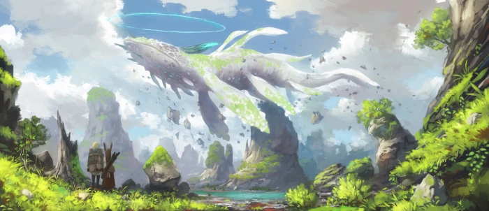 Anime Original Creature Scenery 2k