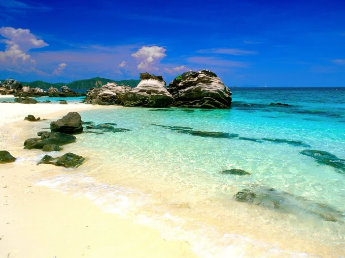 beach water sea beauty in nature rock solid land scenics 2k