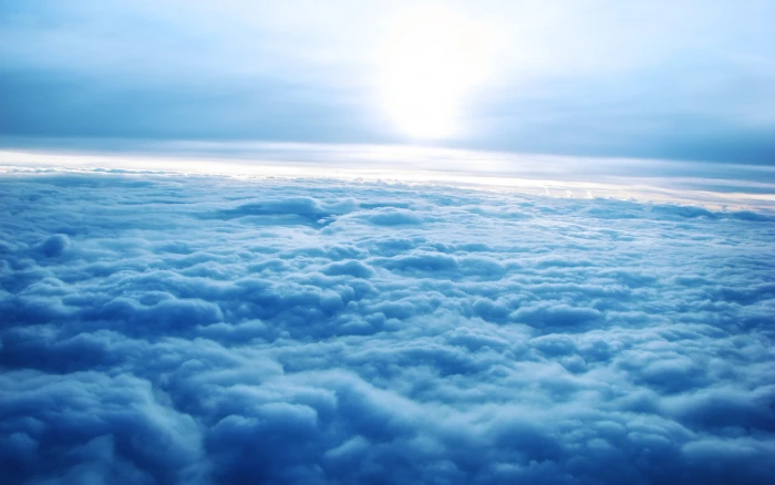 blue clouds sky nature landscape airplane stratosphere cloud Sky 2k
