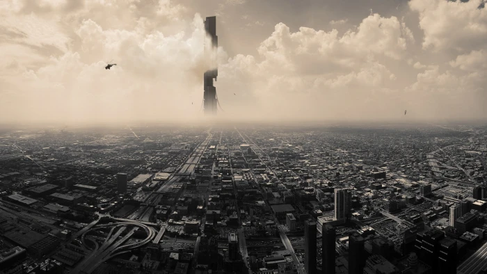 Half Life 2 City 17 Citadel building exterior 2k