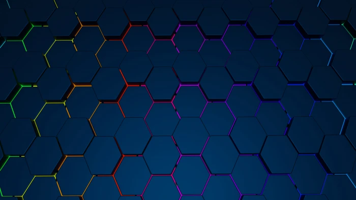 hexagon abstract Abstract glowing digital art texture 2k 4k