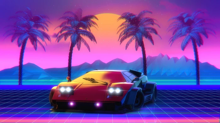 Lamborghini Neon Countach 2k