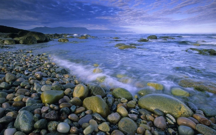landscape sea beach water rock solid object pebble 2k