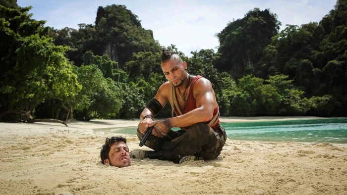 men;s brown tank top Vaas cosplay Far Cry 3 Michael Mando 2k
