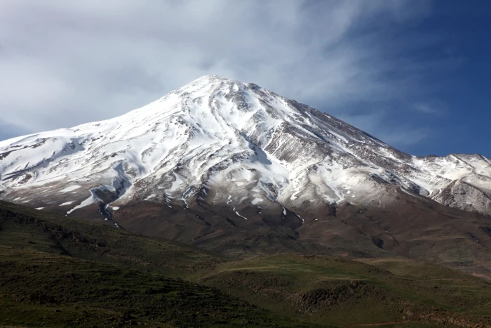photo of white mountain during daytime damavand iran 2k