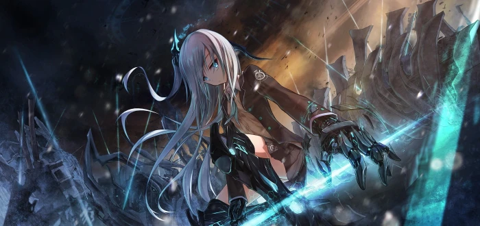 white haired girl anime character illustration girls original characters 2k