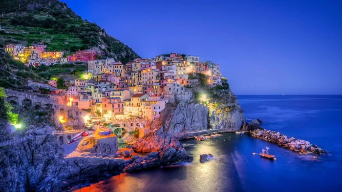 water la spezia liguria darkness cliff tourist attraction 2k