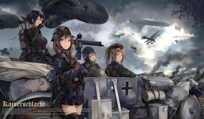 world war stockings girls with guns military anime 2k
