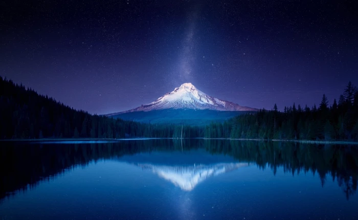 Amazing Mountain Milky Way by Yakub Nihat calm body of water 2k