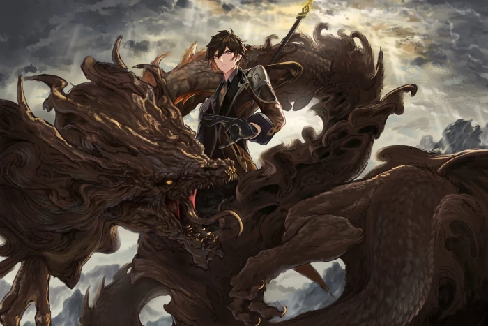 anime boys Genshin Impact Zhongli 2k