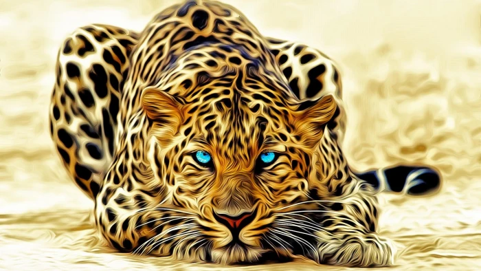 art artistic graphic design wild animal blue eyes animals 2k