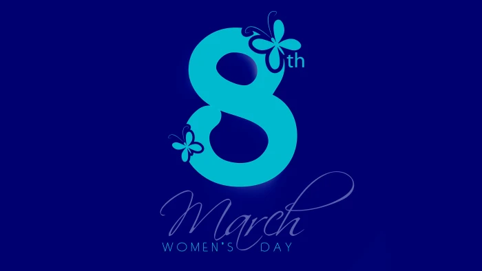 Blue background Womens Day March 8 2k 4k 5k 8k