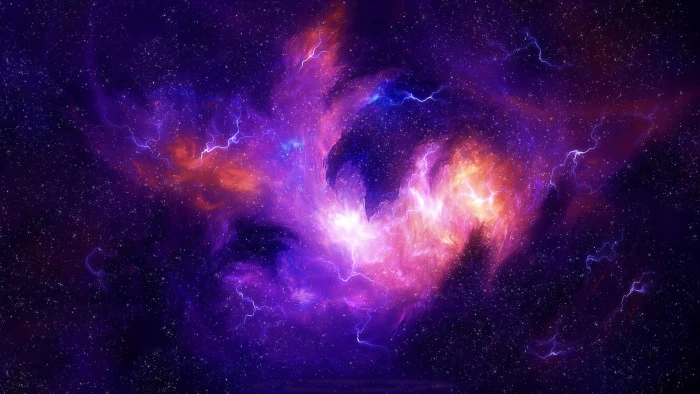 cosmic wallpaper digital art space universe stars nebula 2k