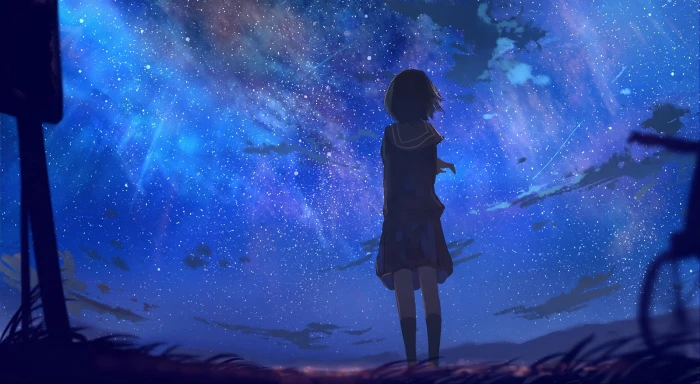 female character anime girls original characters short hair 2k