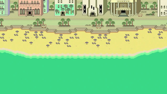 pixel art pixels beach artwork Earthbound no people architecture 2k