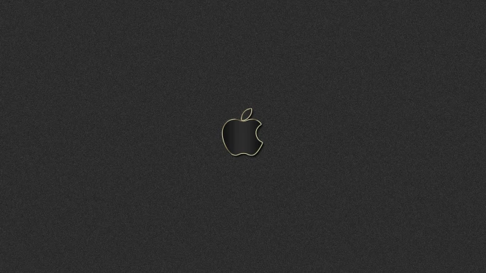Apple logo gold black mac backgrounds sign symbol nature 2k